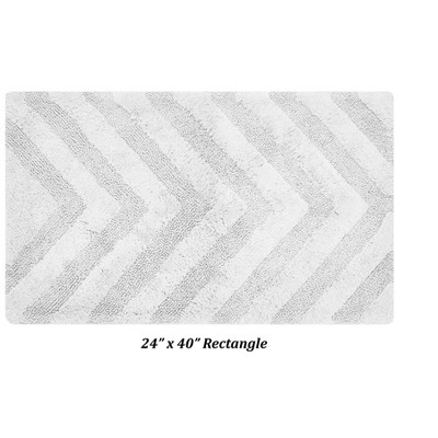 Hugo 5-Piece Bath Rug Set 100% Premium Cotton Tufted Chevron Pattern Bathmats for Bathroom, Super Soft Absorbent Machine Washable