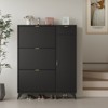 ELECWISH Slim Freestanding Shoe Storage Cabinet 22 Pair Shoe Rack Organizer with 3 Flip Drawers for Entryway - 3 of 4