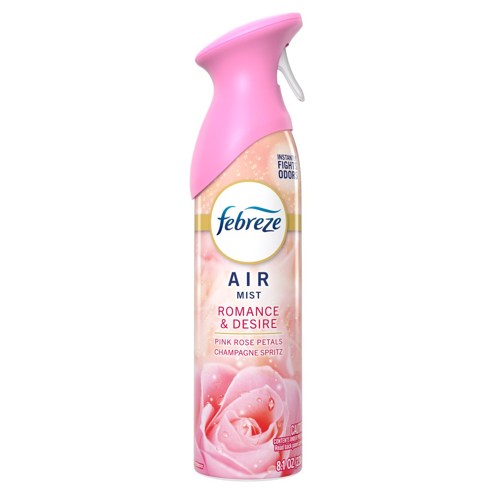 Photos - Air Freshener Febreze Air Mist Odor-Fighting  - Pink Rose Petals - 8.1oz: Dye-Free, Phthalate-Free 
