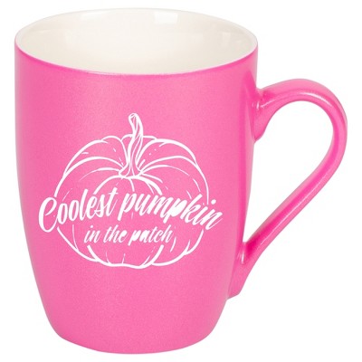 Elanze Designs Coolest Pumpkin In The Patch Princess Pink 10 ounce New Bone China Coffee Cup Mug