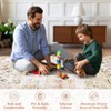 Vintage Carpet Washable Carpet Soft Imitation Wool Living Room Carpet Non-slip Vintage Distressed Decorative Carpet Oriental Print Easy-to-Clean - 3 of 4