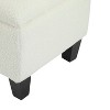 Gulches White Boucle Storage Ottoman Bench - Button-Tufted, 300LBS Rubber Wood Legs, Soft Pressure Hinges for Living Room/Bedroom/Foyer - 3 of 4