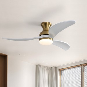 52 Inch High CFM Ceiling Fan with Lights 3 Wood Blades Smart Ceiling Fan with Remote and App Controls ETL Quiet DC Motor 6 Speed Timing - 1 of 4