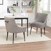 SEYNAR Modern Glam Velvet Black Metal Legs Dining Chair or Vanity Chair Set of 2 with Rear Handle - 3 of 4