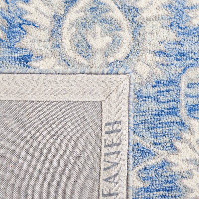 Hand-Tufted Artisan Wool Blue Rectangular Rug - 2x3 Feet