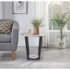 NicBex Modern Wood Texture Storage End Table with Black Metal Base,Natural Side Table,Coffee Table for Bedroom,Living Room - 2 of 4