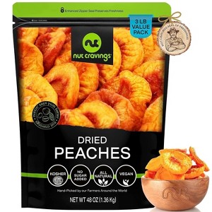 Nut Cravings Sun Dried California Peaches, No Sugar Added - 1 of 4