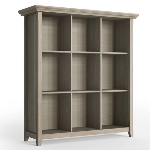 Gymax 35.5 in. H 9-Cube Bookcase Cabinet Wood Bookcase Storage