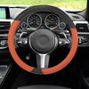 Unique Bargains Carbon Fiber Pattern Faux Leather Car Wheel Steering Cover 14.5-15" - 2 of 4