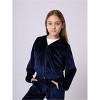 Mocamel Girls' Sport Style Velvet suit，Long Pant，Zipper Sweater with hat Suitable for Autumn Collection - 4 of 4