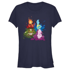 Juniors Womens Elemental Four Element Friends T-Shirt - 1 of 4