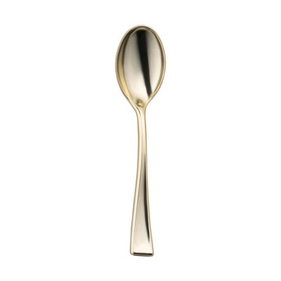 Smarty Had A Party Metallic Gold Mini Plastic Tasting Spoons - 600 pcs