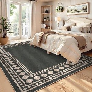 2x6FT Jute Washable Area Rug for Living Room, Modern Non-Slip Outdoor Rug for Patio, Non-Shedding Stain Resistant Soft Carpet for Bedroom - 1 of 4