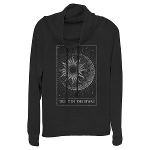 Juniors Womens Lost Gods Trust in the Stars Cowl Neck Sweatshirt - 1 of 4