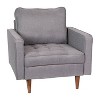 Taylor & Logan Hendrix Tufted Mid Century Modern Armchair - 3 of 4