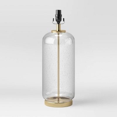 Bubble Glass with Brass Detail Large Lamp Base Clear - Threshold™