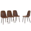 Dolonm Set of 4 Fabric & Metal Spoon Chairs - Minimalist Scandinavian Style, 15.5x16.3x34.5 Inches - 2 of 4