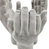 Gulches Accepting Hands Accent Set of 2, Antique Gray Stone Hand Decor (6x6x9"), Cement, Planter/Candle Holder, 7 lbs Each - 3 of 4