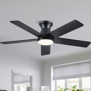 Kviflon 46 Inches Flush Mount Ceiling Fan Light,5 Blades,Reversible Airflow - 1 of 4