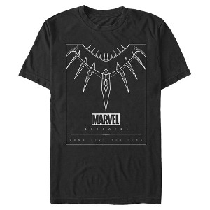 Men's Marvel Black Panther Necklace Power T-Shirt - 1 of 4