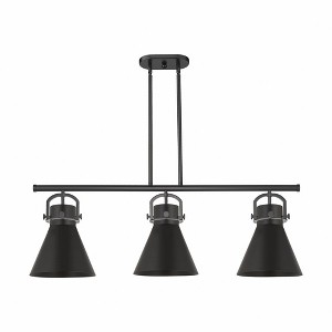 Newton Cone - 3 Light Island In Industrial Style-13 Inches Tall and 42 Inches Wide - 1 of 1