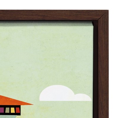 Seattle Skyline Mid-Century Modern Canvas Wall Art