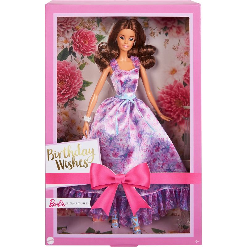 Barbie Signature Birthday Wishes Collectible Doll in Lilac Dress with Giftable Packaging, 1 of 8