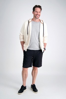 Haggar Men's Regular Fit Flat Front Stretch Chino Shorts