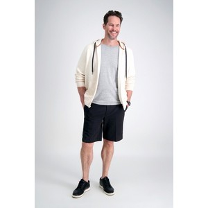 Haggar Men's Regular Fit Flat Front Stretch Chino Shorts - 1 of 4