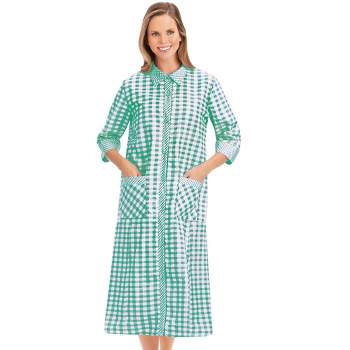 Collections Etc Gingham Snap Front Robe