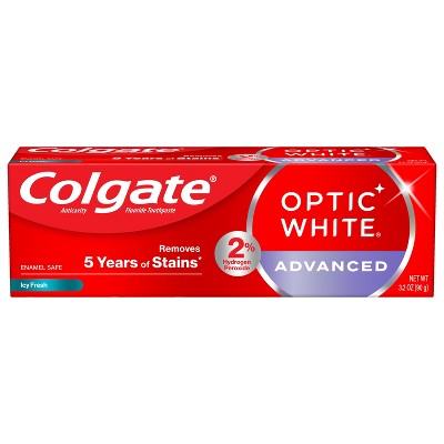 Colgate Optic White Advanced Whitening Toothpaste - Icy Fresh - 3.2oz