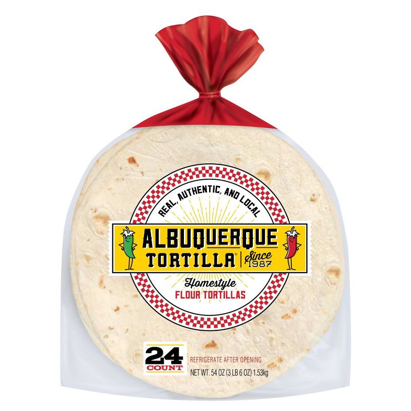 Albuquerque Homestyle Flour Tortillas - 24ct/54oz, 1 of 4