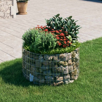 vidaXL Gabion Basket Galvanized Steel 78.7"x19.7"x39.4"