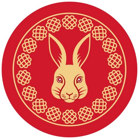 Big Dot Of Happiness Lanterns - 2023 Lunar New Year Circle Sticker