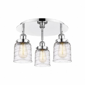 Bell - 3 Light Flush Mount In Art Deco Style-9.25 Inches Tall and 16.75 Inches Wide - 1 of 1