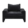 Chenille Upholstered Armchair Accent Chair with Wide Armrests, Thick Cushion, Ergonomic Back Support - ModernLuxe - 4 of 4