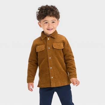 Toddler Boys' Corduroy 'Button-Up' Shacket - Cat & Jack™ Brown
