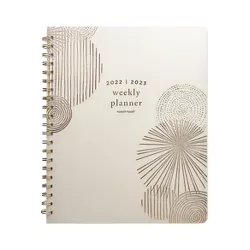 2022-23 Academic Planner 9.125"x11.25" Weekly Spiral Frosted Bone - russell+hazel