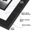 Americanflat 11x14 Picture Frame with Decorative Inner Mat Accent - Displays 8x10 Photos with Mat or 11x14 Without Mat - Black Statement Frame - 3 of 4