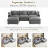 Whisen 41" Modern Design Single Deep Seat Sofa Corduroy Upholstered Armchair 1 Seater Reading Chair With Ottoman - 4 of 4