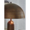 Signature Design by Ashley Wendfield Metal Table Lamp, Antique Copper Dome, Modern Accent Lighting - 3 of 4