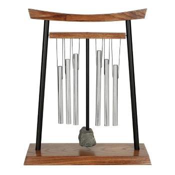 Woodstock Wind Chimes Signature Collection, Woodstock Pendulum Chime, 14'' Silver Wind Chime PC