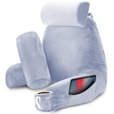 Nestl Memory Foam Reading Pillow, Reading & Bed Rest Pillow, Back Pillow with Pockets