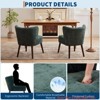 Bedroom Accent Chair Living Room Chair, Armless Lounge Chair w/Wood Legs Upholstered Makeup Vanity Tufted Side Chair Fabric Comfy Sofa Chairs - 4 of 4