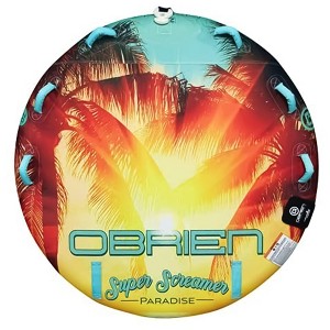 O'Brien Super Screamer Inflatable and Towable Water Sports Tube 2 Person Lounger with SofTec Ultra Top and Quick Connect Tow System - 1 of 4