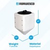 Norwesco 10 Gallon Conical Total Drain Tank for Fertilizer Solutions, Agricultural Chemicals, Plant Foods, and Liquid Feeds, White - 2 of 4