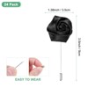 Unique Bargains Ribbon Alloy Multipurpose Use Durable Flower Lapel Pin 3.5 x 1.38 Inch  24 Pcs - 3 of 4