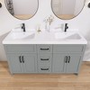60 in. W x 21.5 in. D x 33.5 in. H Bath Vanity Cabinet without Top Bathroom Vanity in Sky Grey with Black Handle - 4 of 4