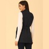 Allegra K Women's Lapel Single Breasted Tie Belt Work Suede Vest Jacket - 4 of 4