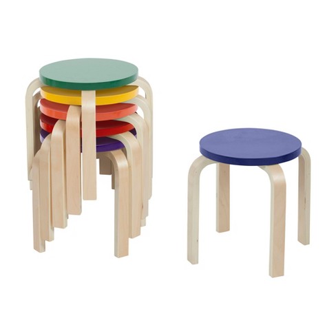 Ecr4kids Bentwood Stackable Stools Assorted 6 piece Target